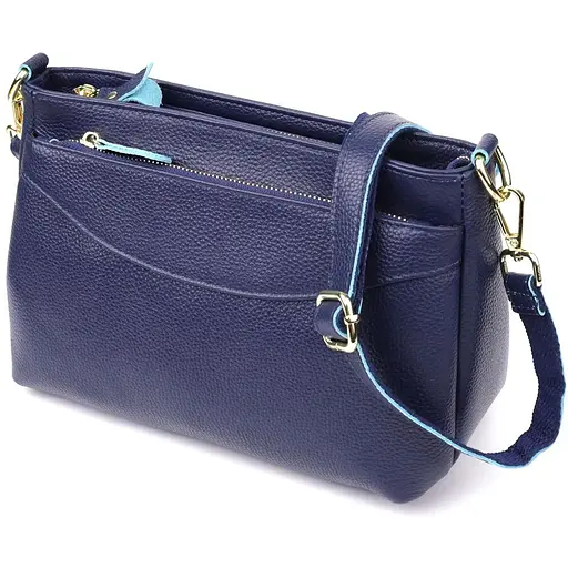 Женская кожаная сумка Vintage с жестким дном 27х16х11 см sum0027560 - фото 1