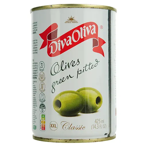 Оливки крупні без кісточки Diva Oliva XXL 390 г