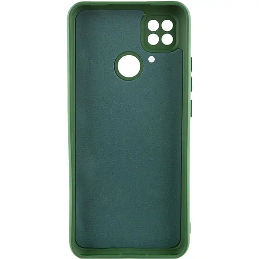 Чохол TPU Getman Liquid Silk Full Camera для Xiaomi Redmi 10C Зелений / Dark green - фото 2
