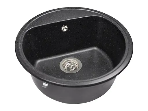 Кухонная мойка гранитная Miraggio Malibu black 516x516x220 00208807, Черный - фото 2