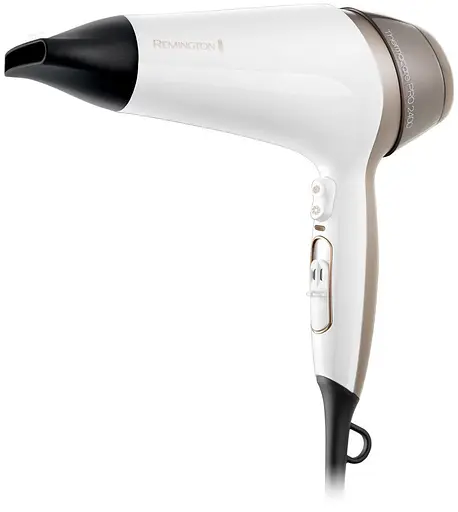 Фен Remington Thermacare Pro, 2200Вт, 3 режими, дифузор, іоніз-я, хол. обдув, турбо режим, біло-коричневий
