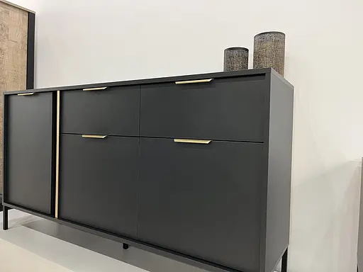 Комод Perfect Home Ларс/Lars 3-дверный с 2 ящиками 3D2S/153 Антрацит (PFH-091021) - фото 9