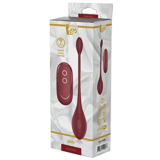 Віброяйце Dreamtoys Romance Daisy 23 см бордовий - фото 4