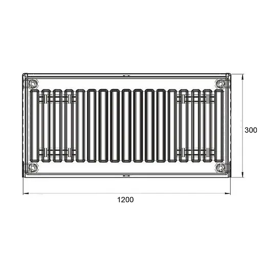 Радіатор сталевий Thermo Alliance 22 тип 300x1200 бічне підключення - фото 2