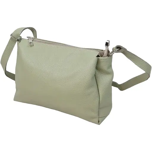 Женская кожаная сумка через плечо Borsacomoda салатовая sum0028727 - фото 1