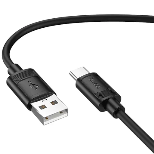 Кабель для заряджання Hoco X122 USB-A - Type-C силіконовий 1 м підтримка швидкої зарядки до 3 A Чорний - фото 1