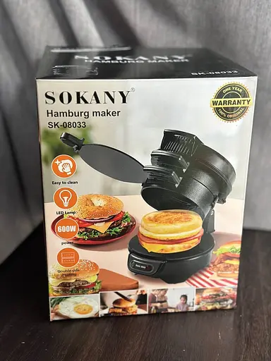 Бургерниця Sokany SK-08033, 600 Вт Чорний - фото 5