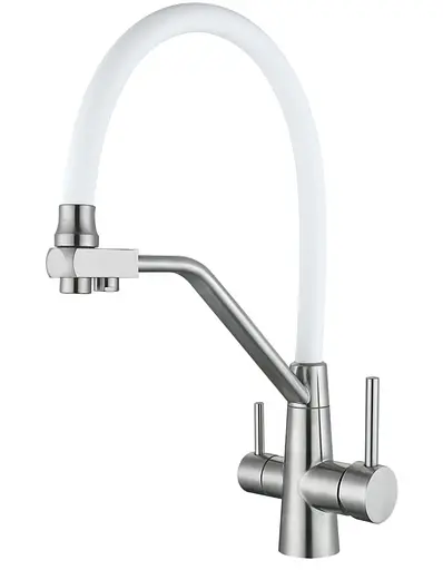 Змішувач для кухні Lidz Aria 020F3 з гнучким виливом з підключенням для питної води LDARI020F3WNK39480 - фото 1