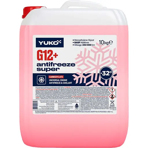 Антифриз Yuko -32 Super G12+ 10 л красный