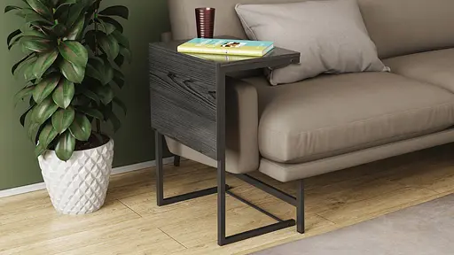 Стол журнальный приставной Терри Комбо 345x662x440 Черный металл ДСП Сосна Кембра 16мм FRD-105138 - фото 6