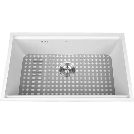 Біла мийка на кухню Nett NW-7042 під стільницю 1.5 мм з нержавіючої сталі - фото 2