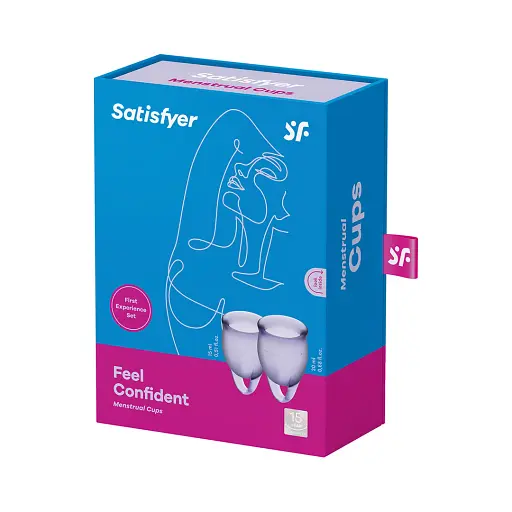 Менструальні чаші Satisfyer Feel Confident Menstrual Cup 2 шт. фіолетові - фото 7