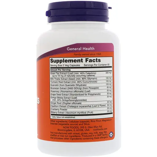 Антиоксиданты Now Foods Super Antioxidants 120 вегетарианских капсул - фото 2