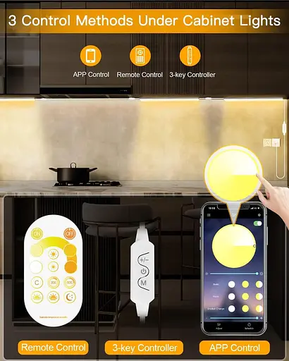 Кухонний світильник Daymeet Under Cabinet ультратонкий з регульованою яскравістю 30 см кольоровий - фото 2