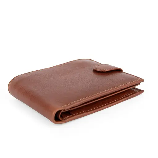 Портмоне чоловіче шкіряне Virginia Conti СВ 819 темно-руде з кнопкою - фото 8