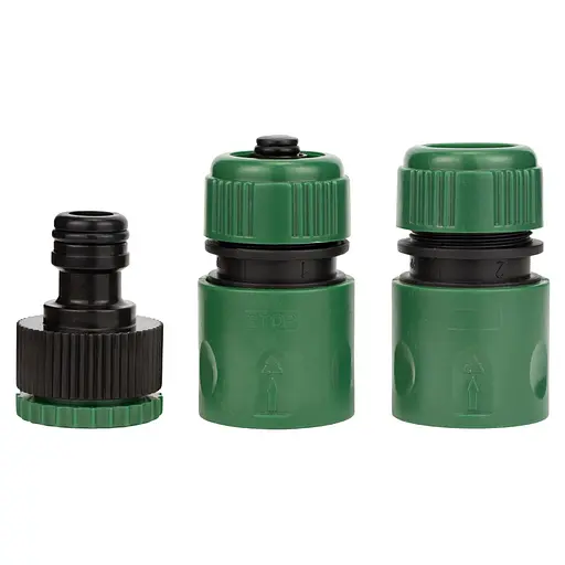 Набор для полива Grad пистолет-распылитель 7-ми режимный 2 коннектора + адаптер (ABS+TPR) (5012505) - фото 2