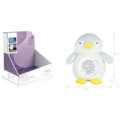 Іграшка музична Funmuch плюшева Пінгвін з проектором (FM666-33) - фото 2