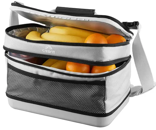 Термосумка для пікніка Crivit із жорстким дном 12L сіра tur0001267 - фото 3