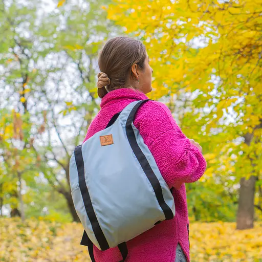 Рюкзак-антивор OOLOO Капля 45х27х14 см, светло-голубой 649/306 - фото 7