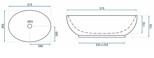 Умивальник Rea Villa накладний Old Gold REA-U9669, Золотий - фото 6
