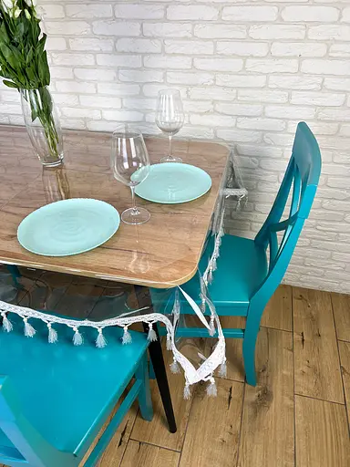 Скатерть силиконовая с белой бахромой 220х130 см - фото 10