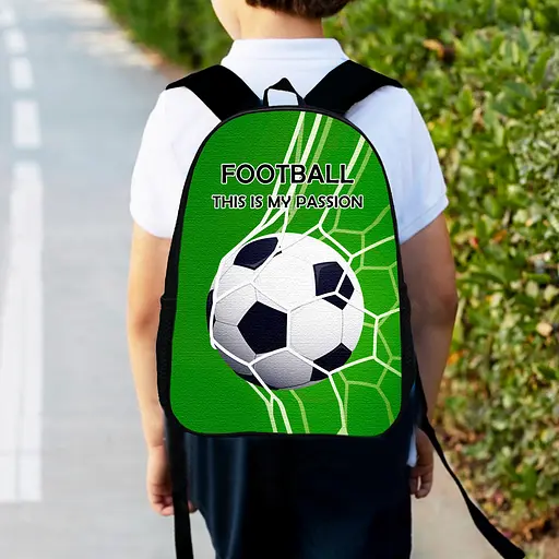 Рюкзак детский для футболиста 34х27см, городской ранец для мальчика футбол (00462)
