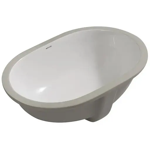 Умивальник врізний під стільницю Mixxus Premium Ellipse-1701 570x385x205 мм з переливом MP6566, Білий - фото 1