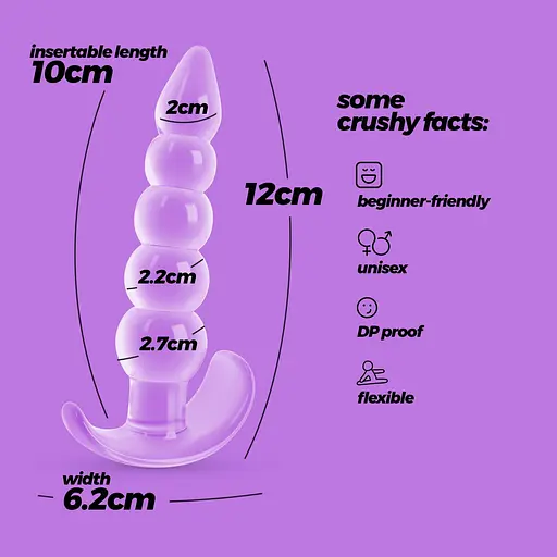 Анальна пробка Crushious Draco 12 см (фіолетовий) - фото 8