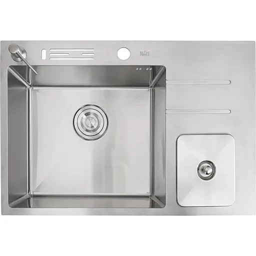 Кухонна мийка Nett NSM-7047 з нержавіючої сталі з вбудованим смітником