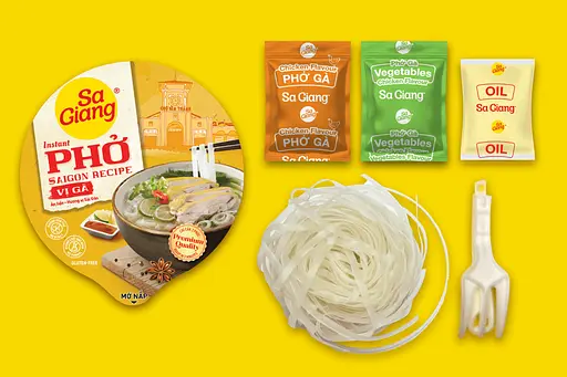 Лапша рисовая Sa Giang Chicken Flavor Instant Pho 50 г - фото 2