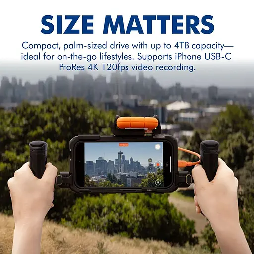 Накопитель SSD LACIE SSD накопичувач Rugged SSD4 1 TB Orange (STND1000400) - фото 6