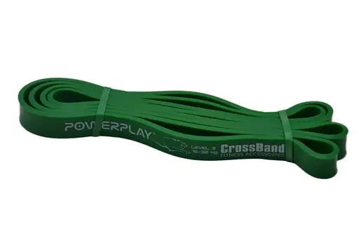 Еспандер-петля PowerPlay 4115 Power Band (гумка для фітнесу і кроссфіту) Зелена (16-32kg) (PP_4115_Green_(16-32kg)) - фото 4