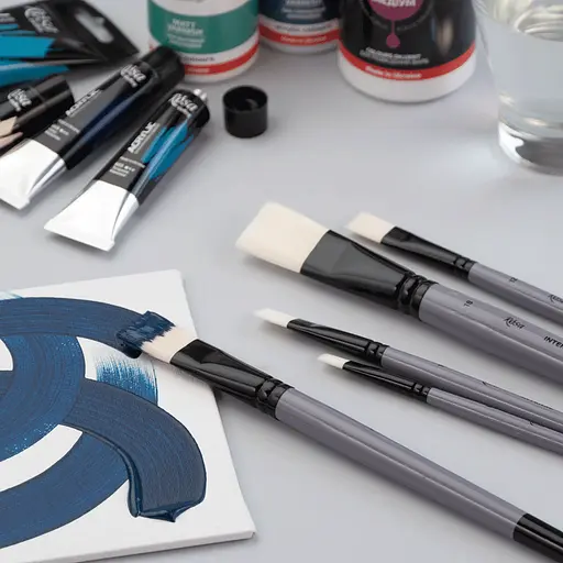 Пензель синтетика плоска INTENSE 1668F №00 довга ручка Rosa - фото 8