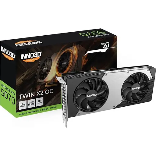 Видеокарта Inno3D GeForce RTX 5070 Twin X2 OC 12G (N50702-12D7X-195064N) UA [135689]