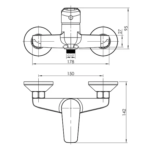 Змішувач для душу RJ Vero хром RJFA062-03CH Хром - фото 3