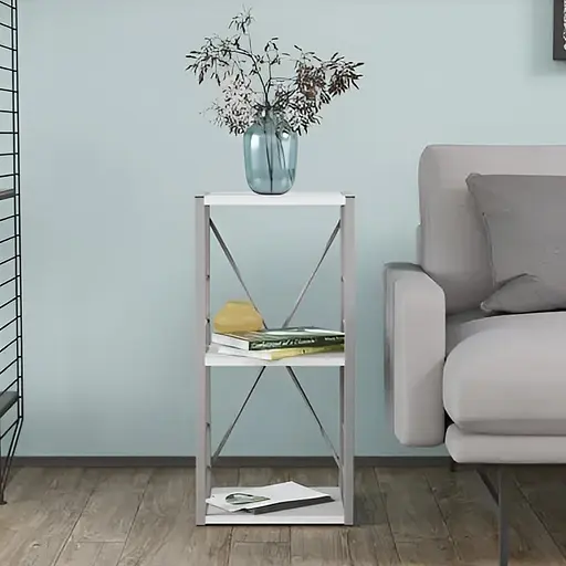 Етажерка 3/34 Ferrum-decor Серії Коннект 73x34x28 сірий ДСП Білий 16мм (FRD-104301)