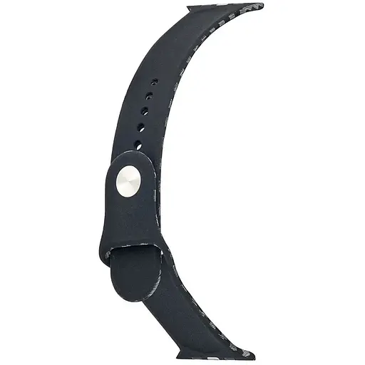 Ремінець Apple Watch Silicone Carbon 42/44/45/46/49 mm Чорний Grey - фото 1