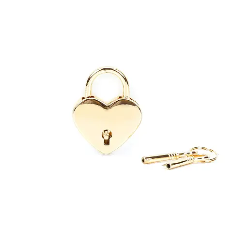 Набір BDSM замочків Liebe Seele Heart-Shaped Lock 2 шт. золотий - фото 2