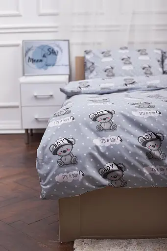 Комплект постельного белья Moon&Star Детский 110x140 см наволочки 2x50x50 см Teddy Boy Бязь Gold Люкс - фото 4