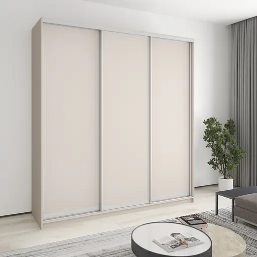 Шкаф-купе трехдверный MebelStar Стандарт AL 3ДСП 220x45x240 см Кашемир (MBS-1822)