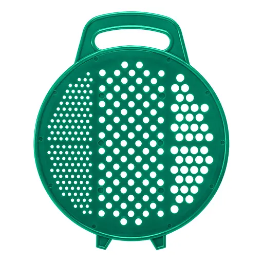 Терка пластмассовая круглая для детского питания и картофеля 24 см, Kitchette Зеленый 84649 - фото 5