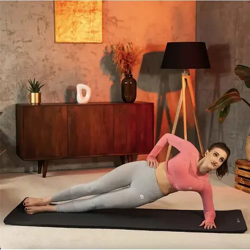 Коврик для йоги Hop-Sport HS-NB020GM NBR 2см чорний - фото 3