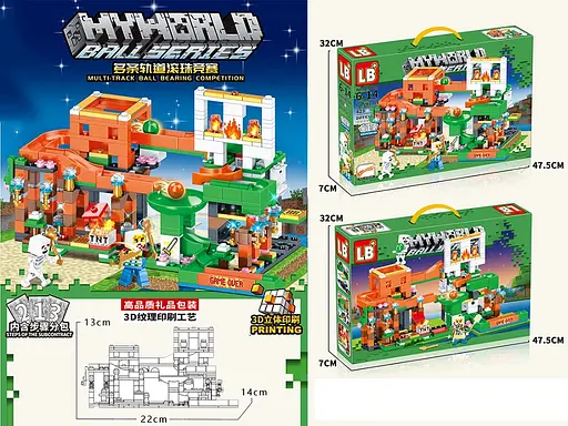 Конструктор Майнкрафт, LB1124, 423 детали, 47.5x32x7 см - фото 2