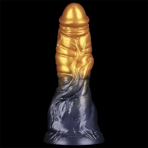 Фалоімітатор Lovetoy Dual Density 7.5’’ 19 см (золотий) - фото 15