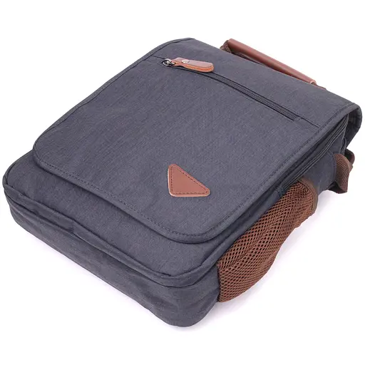 Вертикальна чоловіча сумка через текстильне плече 15х32х8 см Vintage 15х32х8 см sum0021448 - фото 3