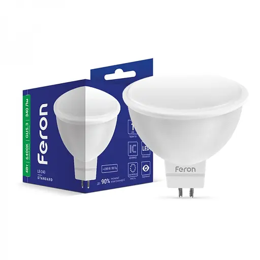 Лампа светодиодная Feron LB-240 MR16 G5.3 230V 4 Вт 6400K (25684)