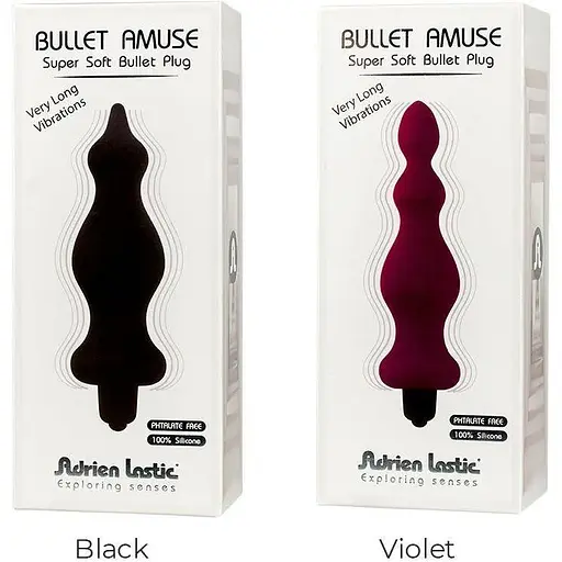 Анальна пробка з вібрацією Adrien Lastic Bullet Amuse Black діаметр 3.9 см - фото 6