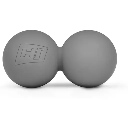 Силиконовый массажный двойной мяч Hop-Sport HS-S063DMB 63 мм серый