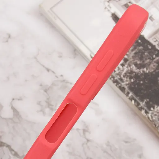 Силиконовый чехол Candy Full Camera для Samsung Galaxy A24 4G Красный / Camellia - фото 4