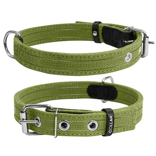 Ошейник для собак хлопчатобумажная тесьма CoLLaR Брезент двойной (ширина 20мм длина 31-41см)